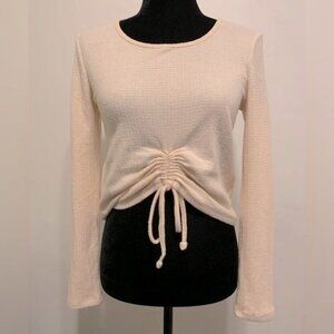 COZIE by PINK ROSE Soft Shell Ruched Long Sleeve Top